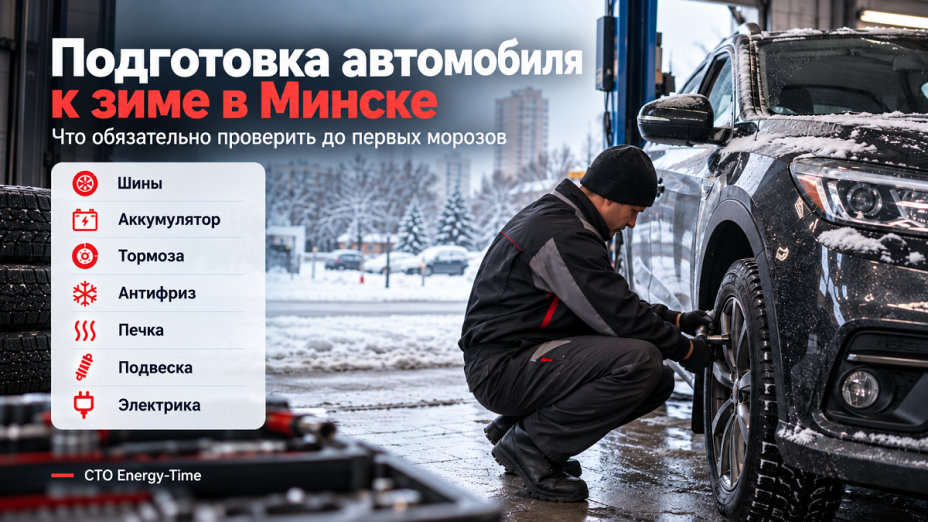 Подготовка автомобиля к зиме в Минске — что проверить до морозов | СТО Energy-Time